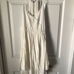 Cream Colored Layered bottomed dress